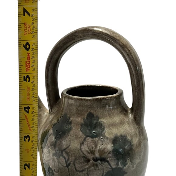 Vintage MCM Studio Art Floral Glazed Terracotta Teapot Irie Ceramics Jamaica - Picture 11 of 11